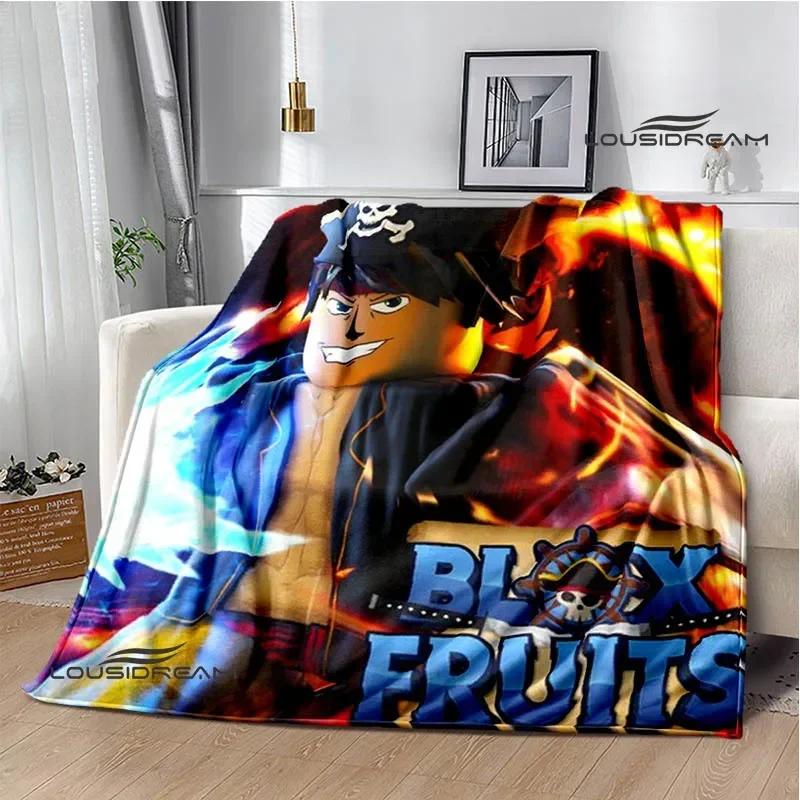 

3D game B-blox fruits printed blankets children s warm blanket soft and comfortable blanket home travel blanket birthday gift 75x90cm