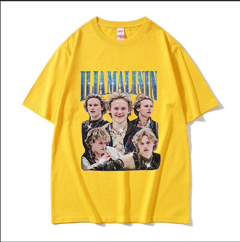Ilia Malinin Fans Gift Graphic T Shirts Unisexs Fashion High Quality Cotton Tshirt Y2k Unisex Vintage Oversized Tshirt Streetwear