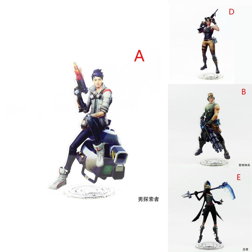 Pink Bear Skin Skull Special Trooper Ninja Acrylic Stand Figure Toy