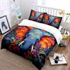 Colorful Elephant Floral Art Set Multiple sizes kid's and adults' bedroom Exquisite 3PC bedding set gift