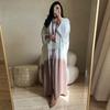 MQ100 Tie-dye Abaya Cloak: Summer European & American Trend Cardigan Dress