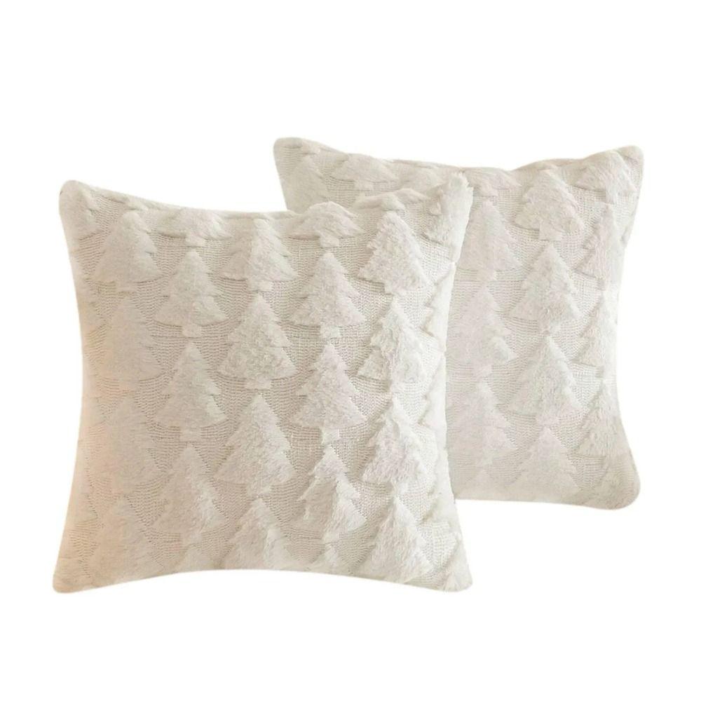 Soft Christmas Plush Pillowcase 3D Pattern Cushion Cover Comfortable Pillow Case  Sofa/Bed