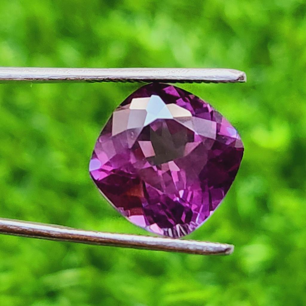 13 mm Natural Padparadscha Sapphire Gemstone Cushion Shape Certified