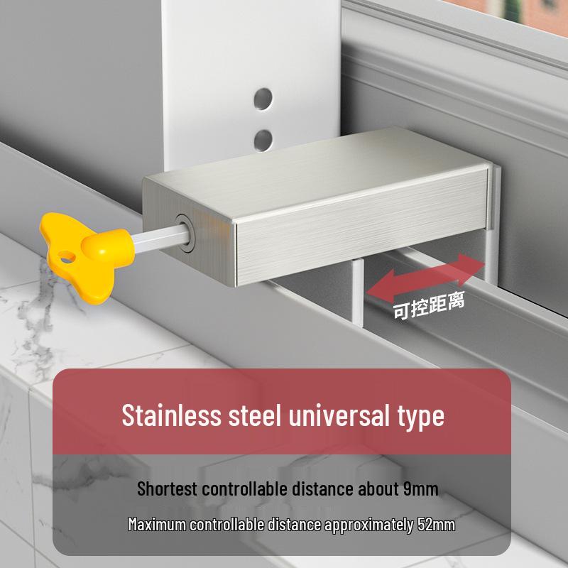 Sliding Window & Door Safety Lock, Limit Latch for Glass & Sliding Windows