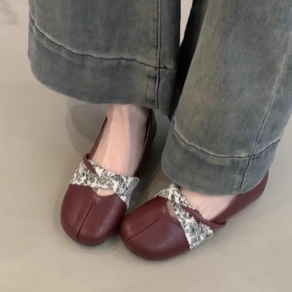 Soft Leather Version~ Genuine Leather French Flat Bottom Inner Height Increase Shallow Mouth Single Shoes Women's 2025 New Versatile Mary Jane Small L