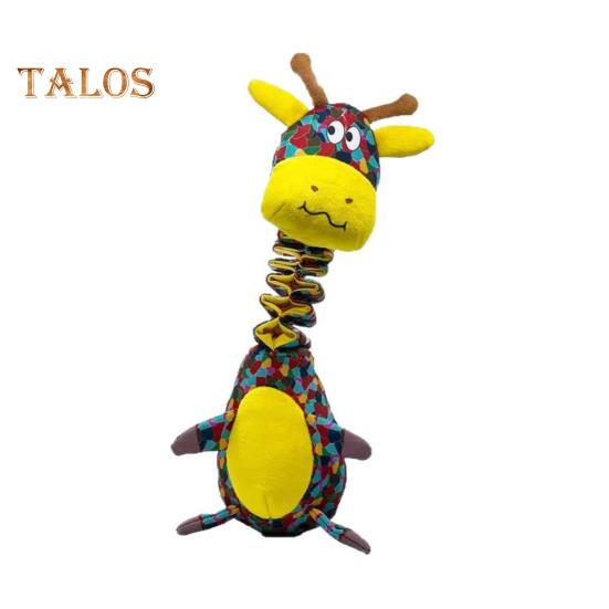 Pískací žvýkací hračka pro psy s šustivým papírem, plyšová žirafa/had, hračka na přetahování, interaktivní plyšové zvířátko, tahací hračka pro malé, střední a velké psy