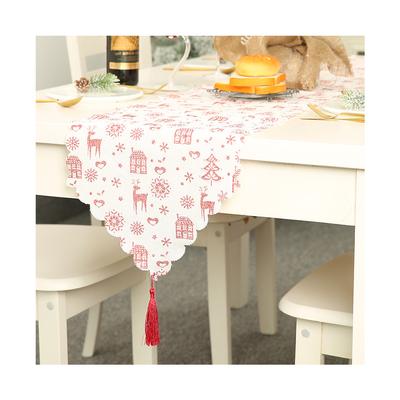 Weihnachts Tischläufer Stoff Bequem Reißfestigkeit Platzsets Dekorativer Bedruckter Tischdecke Wohnzimmer Einrichtung Neuer Haushalt
