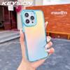 KEYSION Fashion Laser Gradient Colorful Phone Case for iPhone 11 12 13 Pro Max Soft TPU+PC Shockproof Back Cover for iPhone 11 12 13