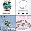 NIBOSI Ladies' Waterproof Analog Quartz Wristwatch Stainless Steel Green Casual Business Gift for Women