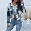 Women's 2024 Autumn Plaid Cardigan Shirt Jacket - European & American Retro Style