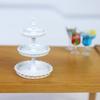 Three-layer Mini Dessert Cake Stand Non-toxic Dollhouse Model Cake Stand Miniatures  Birthday Gift