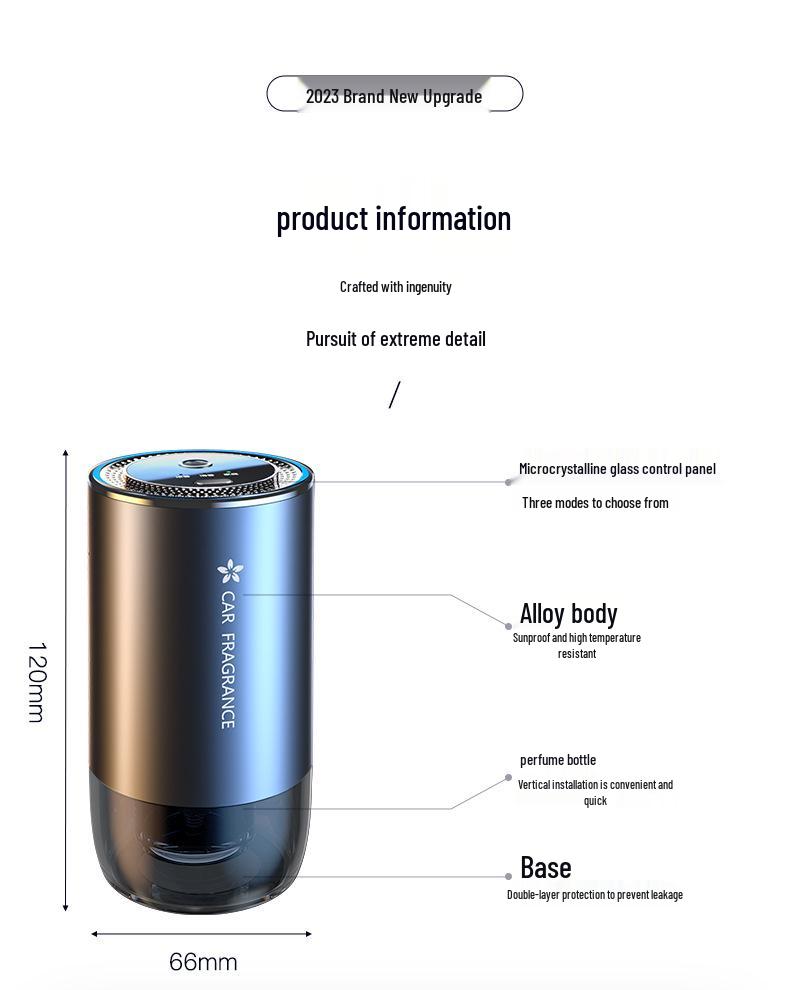 Dual-Use Smart Car & Home Aromatherapy Diffuser with Atmosphere Light & Deodorizer