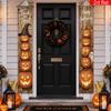 2pcs Banner Halloween Pumpkin Theme Polyester Porch Party Supplies