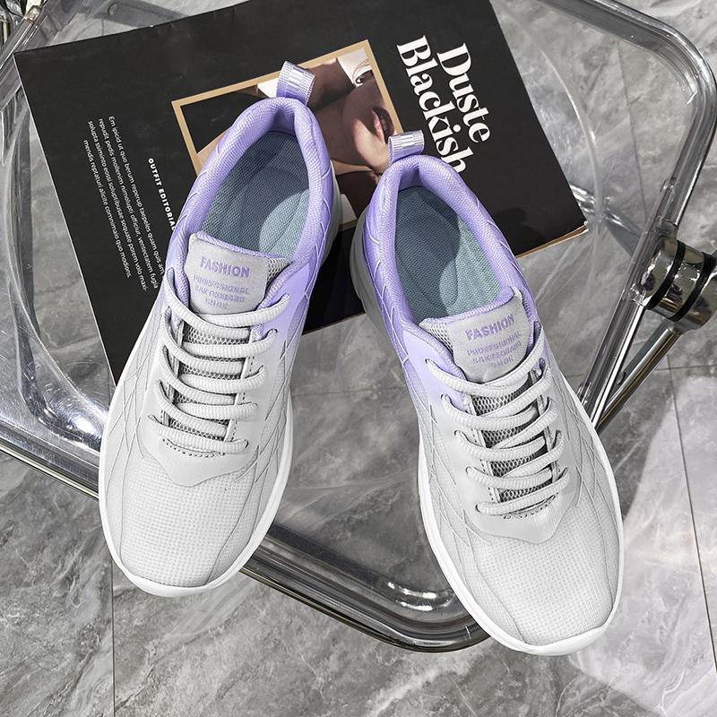 Women's Lightweight Sneakers Breathable Outdoor Running Sports Shoes Lace Up Shoes