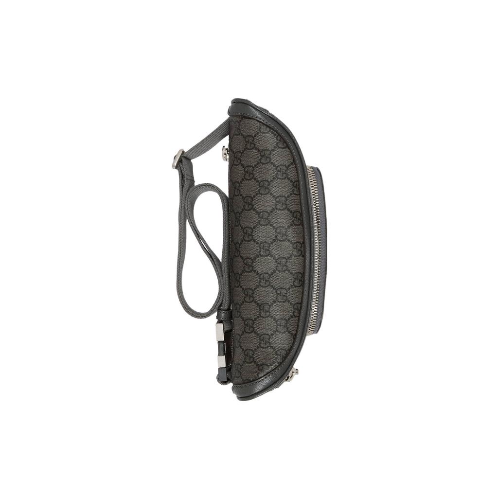 Gucci Ophidia Zipper Closure Logo Canvas Waist Bag Men Waist Bag Gray 733868-UULHK-8576