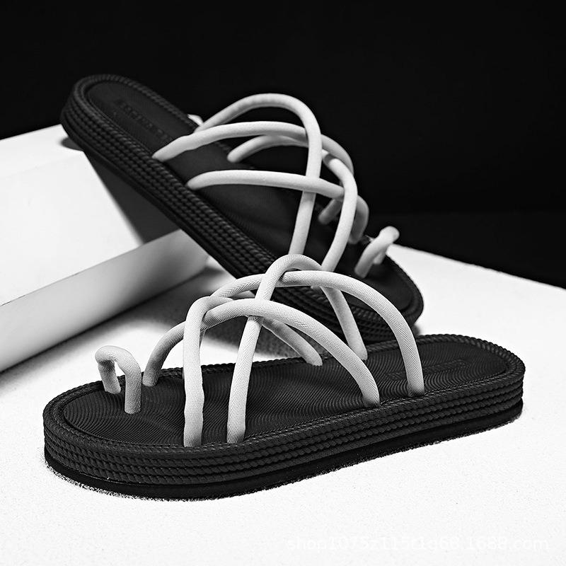 

New in summer, men s woven rope flip-flops are non-slip and wear-resistant, casual and versatile outdoor sandals. 39 сірий колір