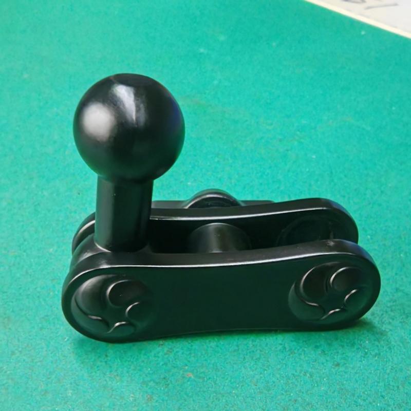 Aluminium 17mm Kugelhalter Verlängerungsadapter, Rotationsverlängerungsstange für Auto Lüftungsschlitz Armaturenbrett Handyhalter