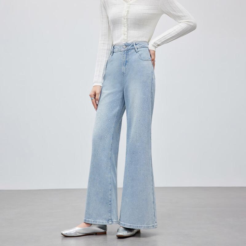IEF Women's Retro Flared Denim Long Pants