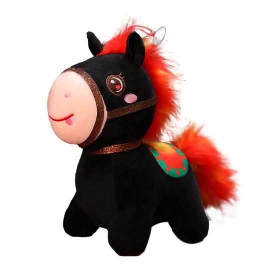 Horse Doll Year of The Horse Chinese Style Plushie Good Luck Pony PP Cotton Filling Zodiac Plush Figurine for Blessings