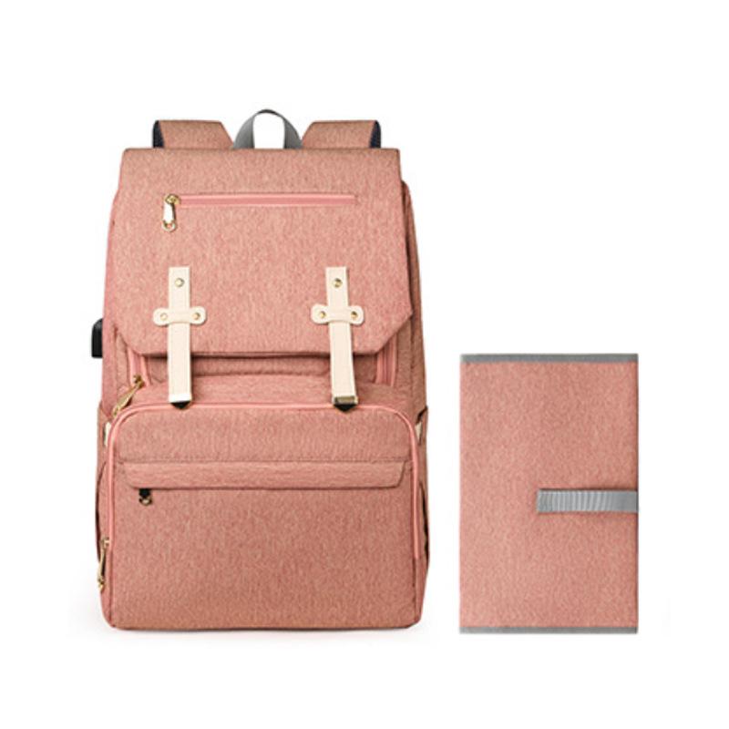 Multi-Functional Lightweight Mommy Bag: Large Capacity with USB Port, Changing Pad, and Portable Mother-Baby Storage for Hospital.