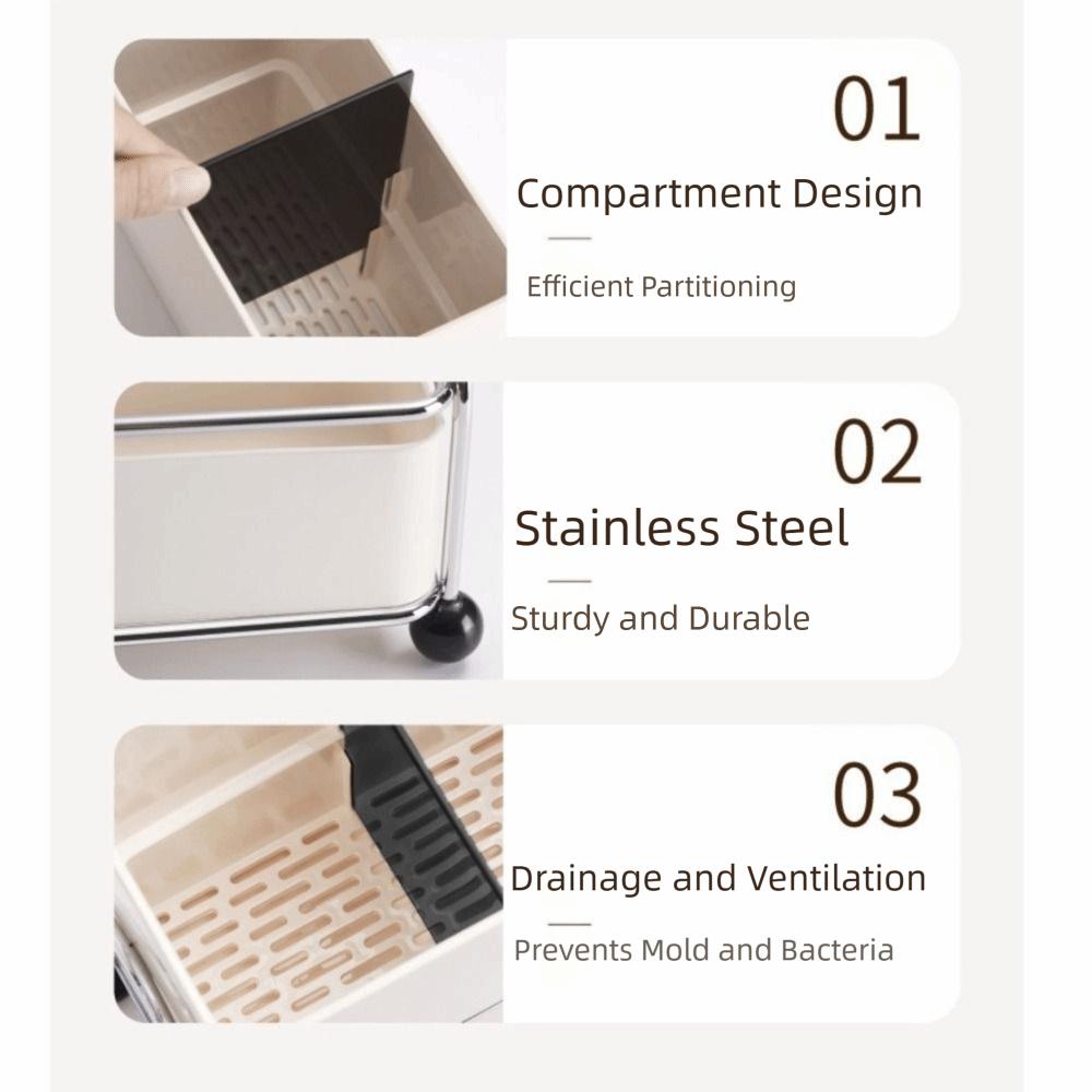 Multi-Functional Kitchen Chopsticks Tube Space Saving Dish Drainer  Countertop Storage