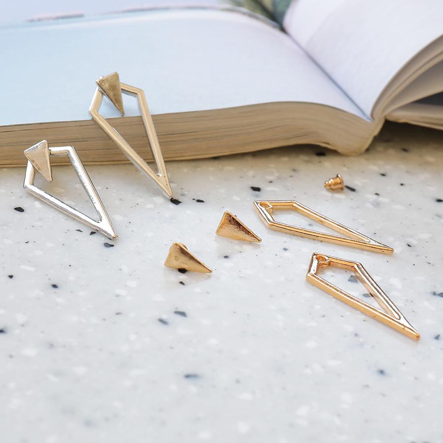 Trendy European & American Long Geometric Stud Earrings