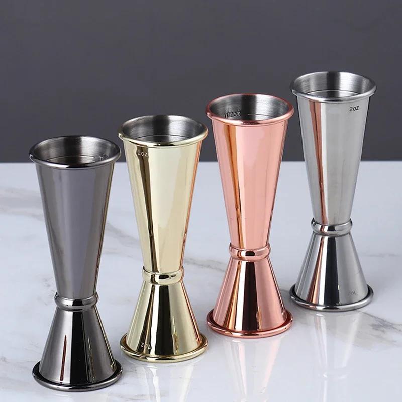 15-60ml Dual Shot Cocktail Bar Stainless Steel Mixing Set Family Bar Party Accessories Club Double-head Alcohol Measuring Cup