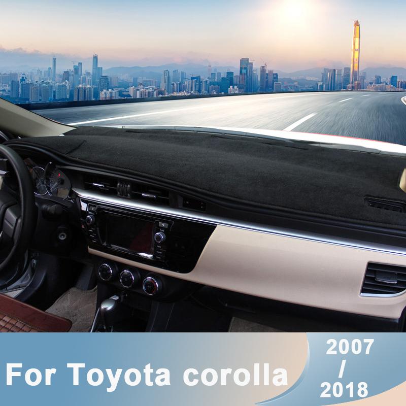 For Toyota Corolla 2007-2012 2013 2014 2015 2016 2017 2018 LHD Car Dashboard Cover Avoid Light Pads Anti-UV Mats Accessories