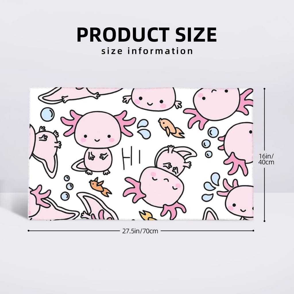 Swimmy Axolotls Soft Face Towel Quick Dry Pool Bath Cotton Towels Absorbent