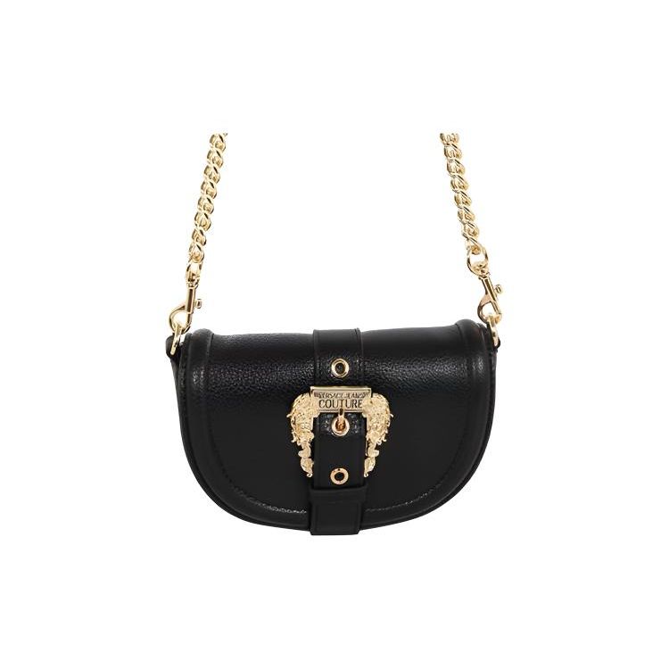 Versace Jeans Couture Mode Metalen Logo Ketting Schouderband Crossbody Tas Dames tassen Zwart 74VA4BF4-ZS413-899 Basic Set (Bag+Dust Bag)