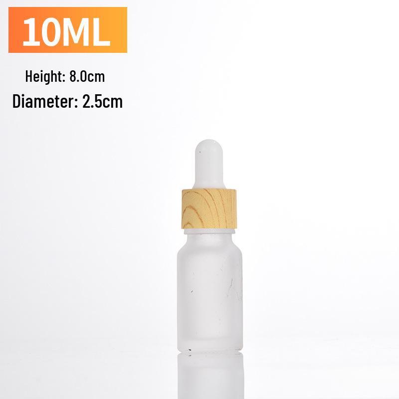 5ml/30ml/100ml Frosted Essential Oil Dropper Bottles with Wood Grain Ring