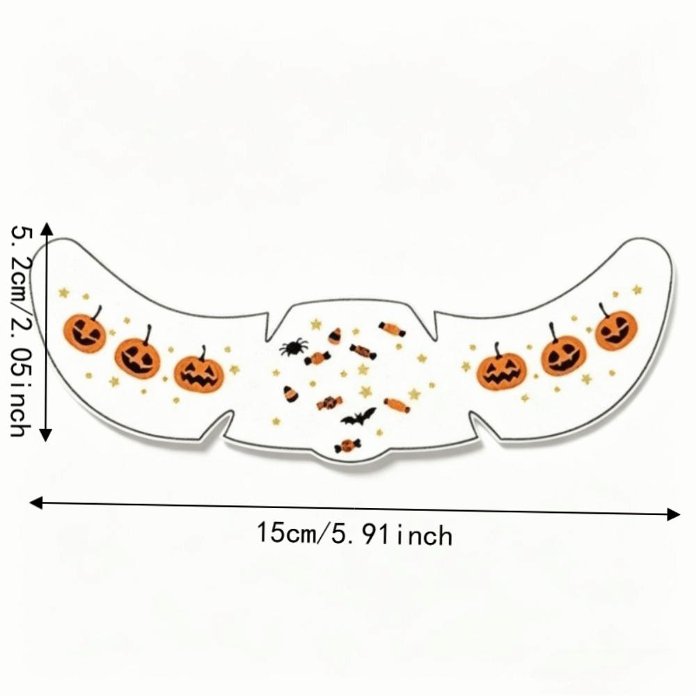 Waterproof Facial Tattoo Stickers Ghost Pumpkin Bat Ghost Stickers Halloween Party