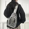 Large Size PVC Chest Bag Trendy Clear Sling Bag Travel Water-Sprinkling Festival Bag  Beach