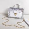 New chain transparent fashion women's bag single shoulder personality versatile messenger texture cosmetic bag