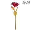 Hjemmeinnredning elsker gaver dyppet lang stilk Valentinsdagsgave 24K gullfolie Rose Flower Håndverk