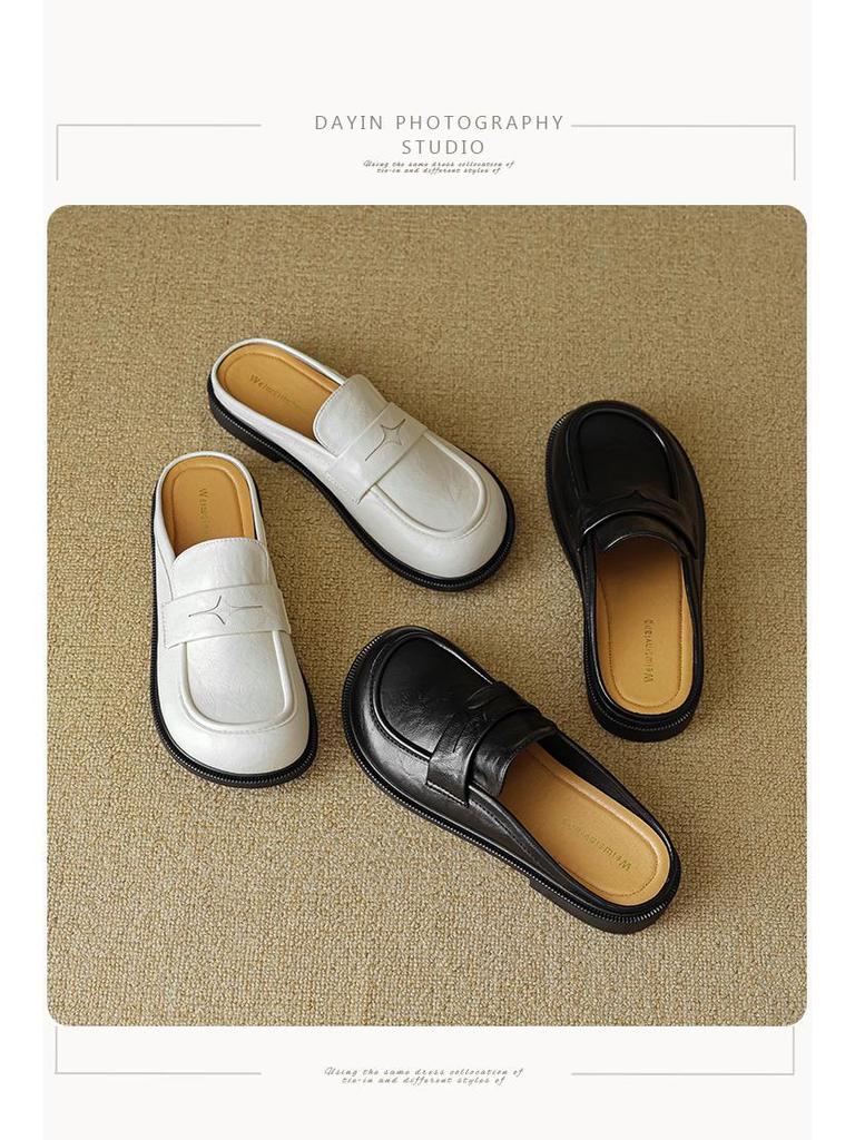 Weiwei Girl 939-1 Women's Retro Closed-Toe Slip-On Summer Mule Sandals 2024