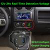 New Car Voltmeter QC 3.0 USB Charger Socket Power Outlet Digital Voltmeter Ammeter Monitoring For Car Boat Marine Rv Motorcycle