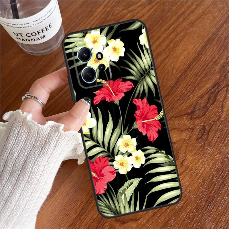 Hibiscus Flowers Floral Hybrid Case For Xiaomi Redmi 13C 14C 10C 12C Redmi Note 14 12 11 9 10 13 Pro 9S 10S 11S 12S Cover