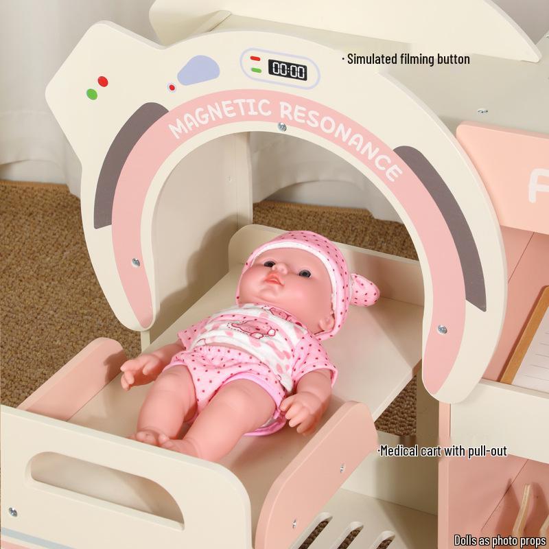 Wooden Children's Doctor Role-Play Set: Little Nurse Emergency Rescue Clinic Toys