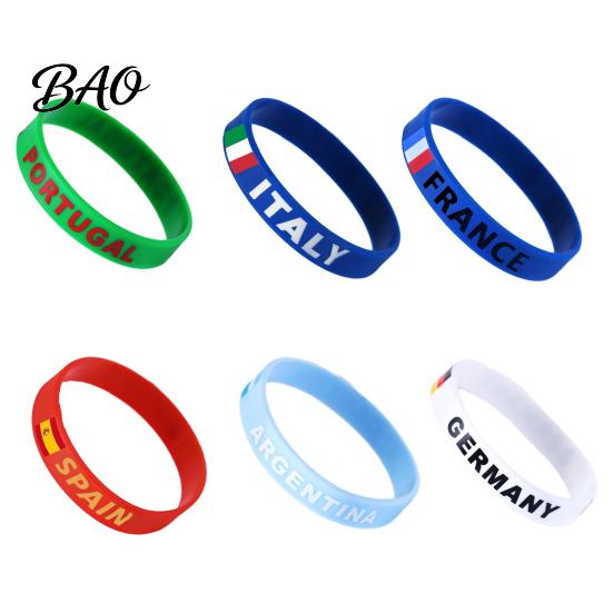 Braccialetto da Polso Calcio in Silicone per Bambini e Adulti, Braccialetti Regolabili con Bandierine Nazionali e Fascia Traspirante con Chiusura a Scatto per Eventi Sportivi,