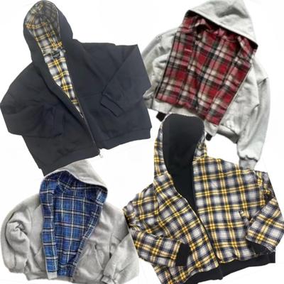 Primavera Autunno Cardigan Lento Giacca Maglione Giacca Streetwear Retro con Zip Quadrata Double-sided Felpa Uomo Donna