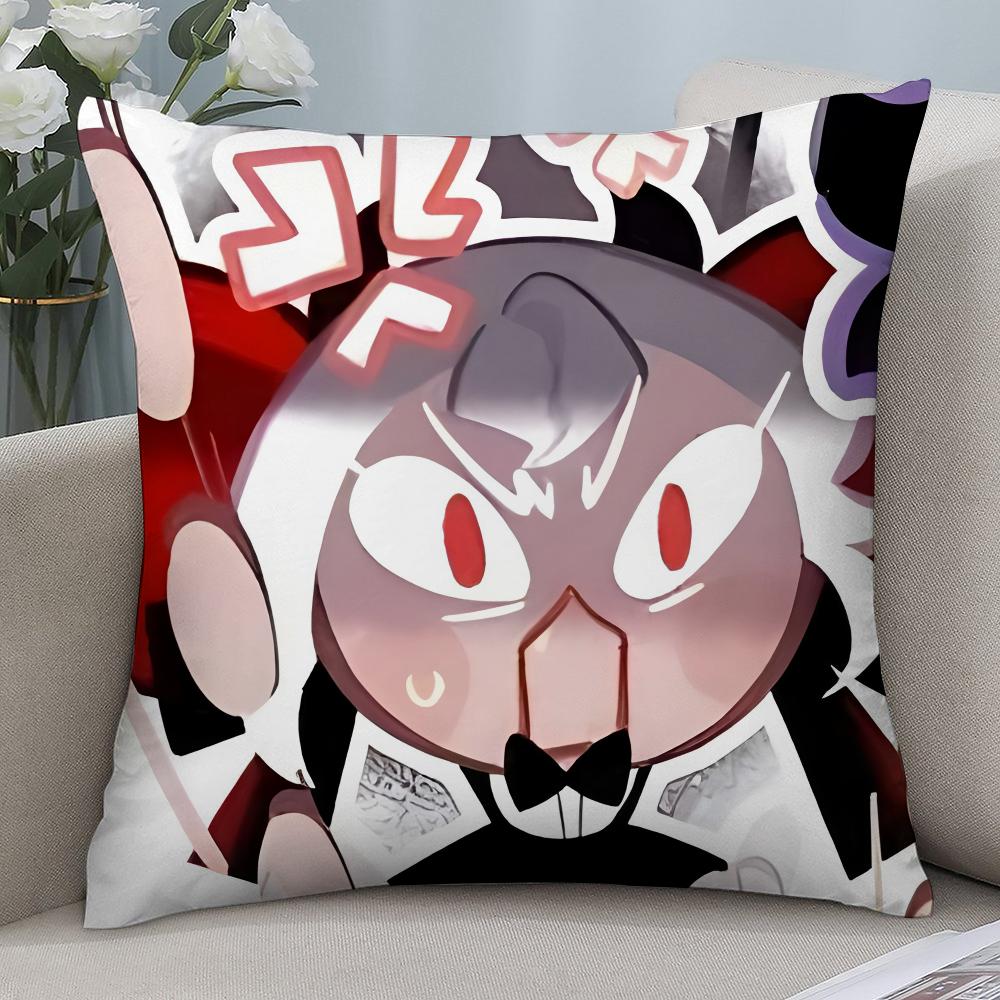 Cookie Run Kingdom Pillow Case 45x45cm - 3D Print Gaming Merch Soft Polyester Fiber Sofa Cushion Cover, Festival Gift for Gamers