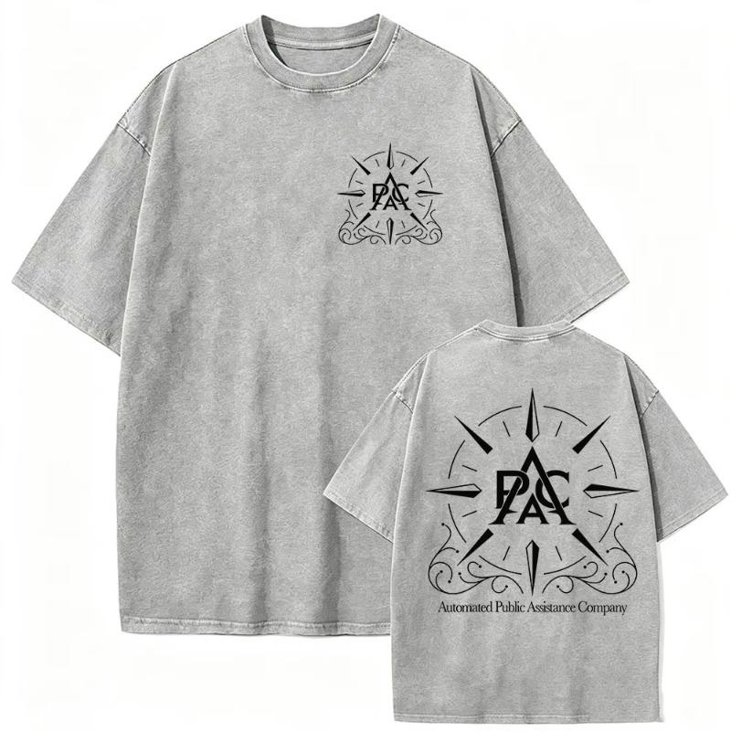 Vintage Washed Game on The Beach Print T Shirt Men Women gothic Fashion Cotton Short Sleeve T-shirt Streetwear