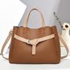 Pu Material Multilayer Handbag With Spliced Color Blocks For Daily Use