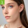 Bow S925 Sterling Silver Stud Earrings For Women, Shining Luxury Zircon Simple Stud Earrings.