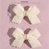 2Pcs Pearl Bow Hair Clips Sweet Elegant Rhinestone Bownot Hairpin For Girls Children Women Boutique Headdress Hair Accessories