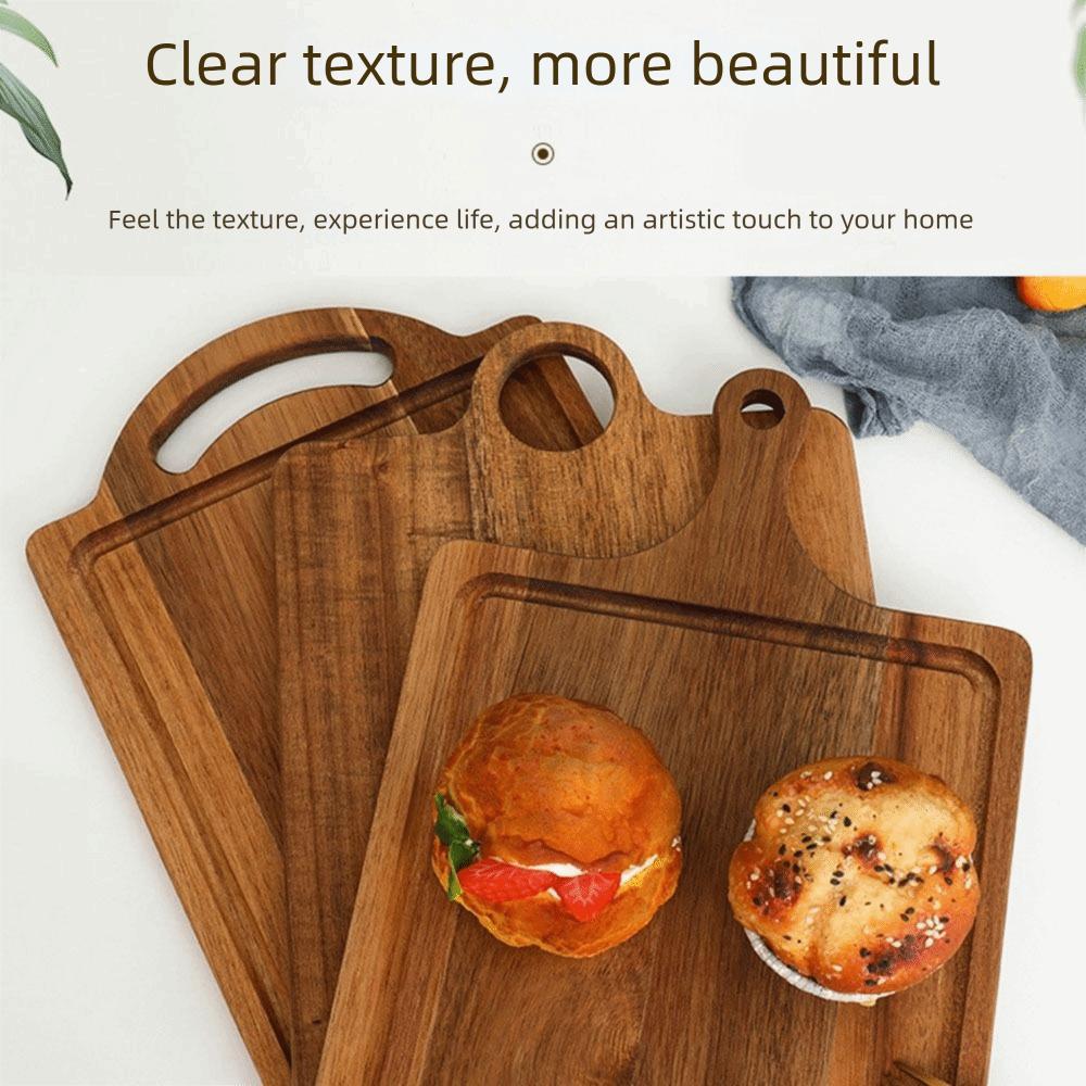 Sap Groove Charcuterie Serving Tray Multi-Purpose Pizza Pan Durable Wood Chopping Board Bread