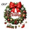 Waterproof Pvc Wall Stickers Christmas Wreath Toilet Decal, Merry Bow Seat Sticker, Holiday Party Bathroom Supplies Lid Tank Decals, Self-Adhesive
