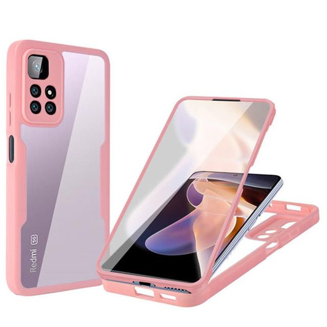 جرابات حماية كاملة 360 درجة أمامية وخلفية لهواتف Xiaomi Redmi Note 11 10s 11s 9 Pro 10C Mi 12 lite 12T 11T Poco X4 X3 Pro F3