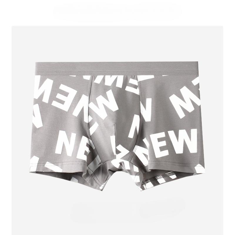 

Летнее мужское нижнее белье, хлопковые трусы-боксеры из модала, бесшовные, быстросохнущие, модные хлопковые трусы-боксеры с принтом для мальчиков XXXL